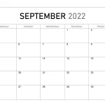 Printable September 2022 Calendar Monday Start