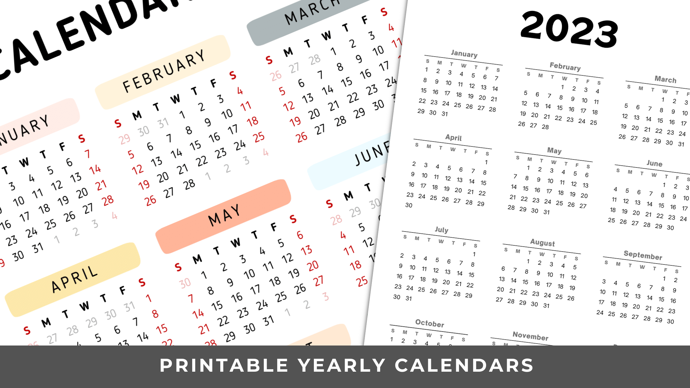 Free Printable 2023 Calendar Templates